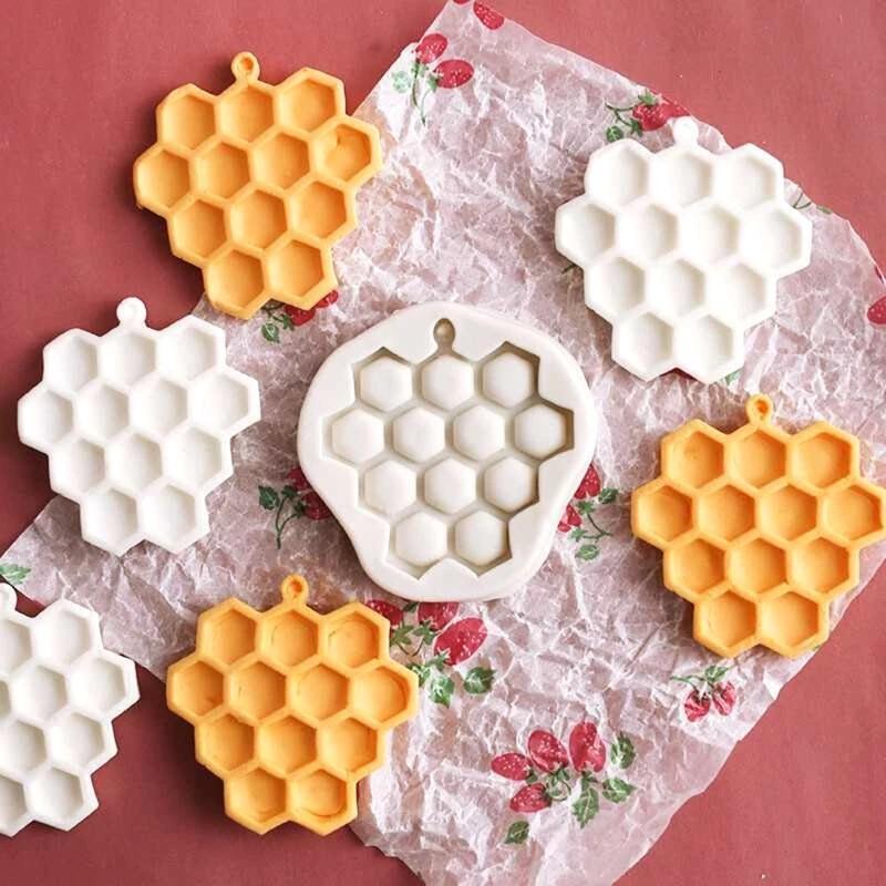 Silicone Mould Honeycomb Shape Soap Mold Cake Baking Mould DIY Dessert Cake Mold