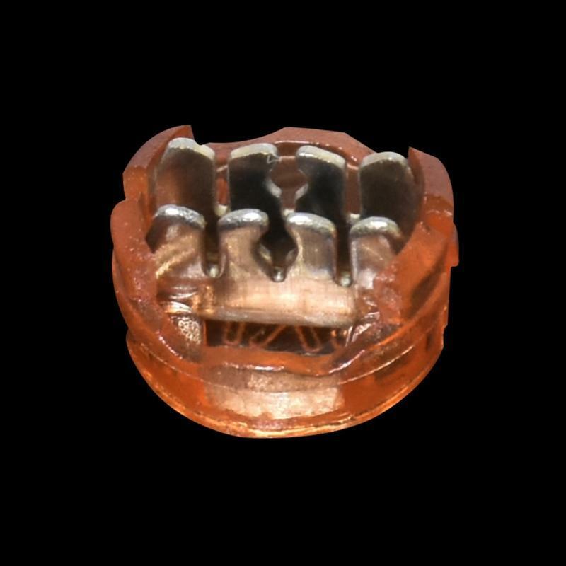 100-Pack 2 Port Crimp Connection Terminals Waterproof Orange Clear K2 Connector