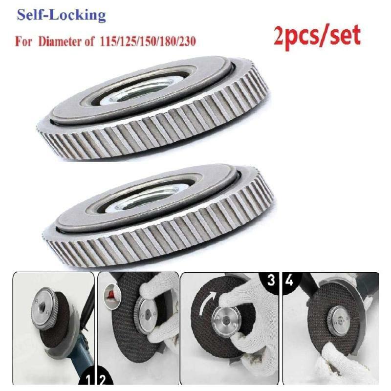 2pcs M14 Thread Angle Grinder Accessories Inner Outer Flange Nut Replacement