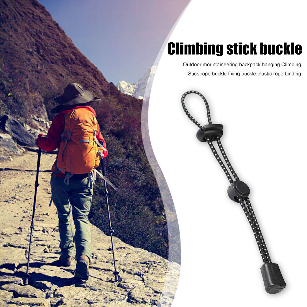 Backpack Walking Stick Elastic Rope Trekking Hiking Pole Fixing Tie Cord