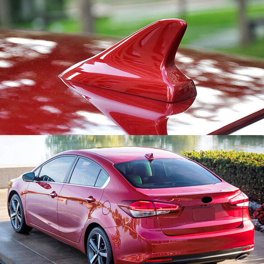 Fit for Kia Forte K3 Red Exterior Shark Fin Antenna Receiver Cover Trim Decor