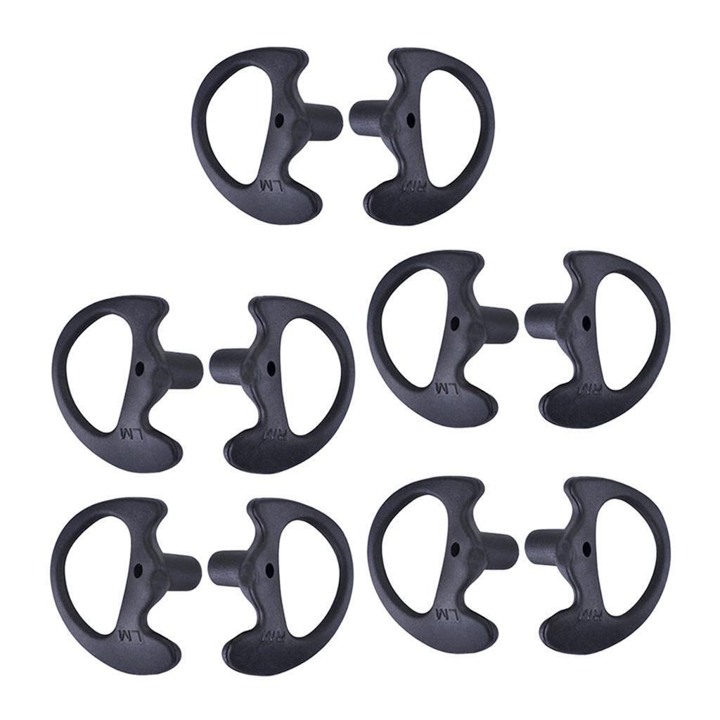 5Pairs Medium Gel Earplug earplugs For  Radio Air Acoustic Headset Black