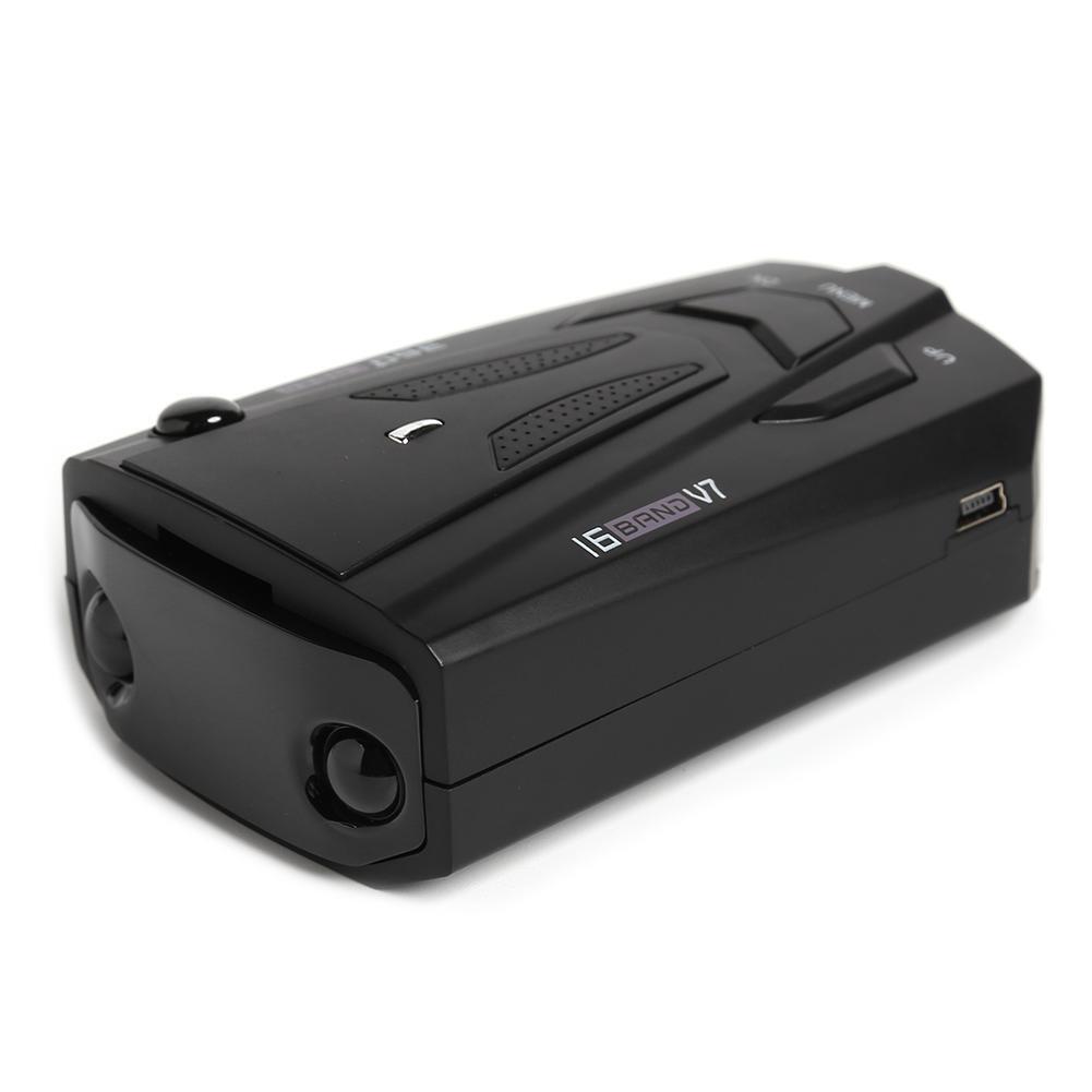 V7 Car Radar Detector English Russian Speed Voice Alert Warning (Black)