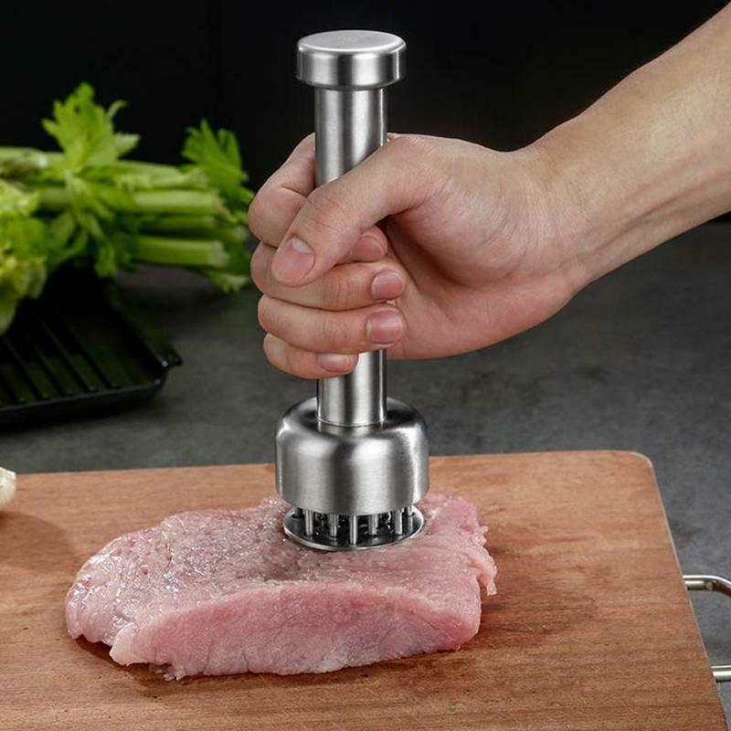 21 Blades Needle Meat Tenderizer With Cleaning Brush Enhance Meat Flavor Tool