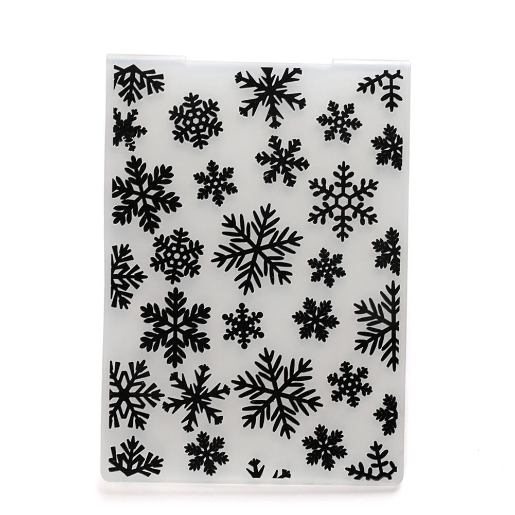 Christmas Snowflake Plastic Embossing Folder for Scrapbook DIY Album Card