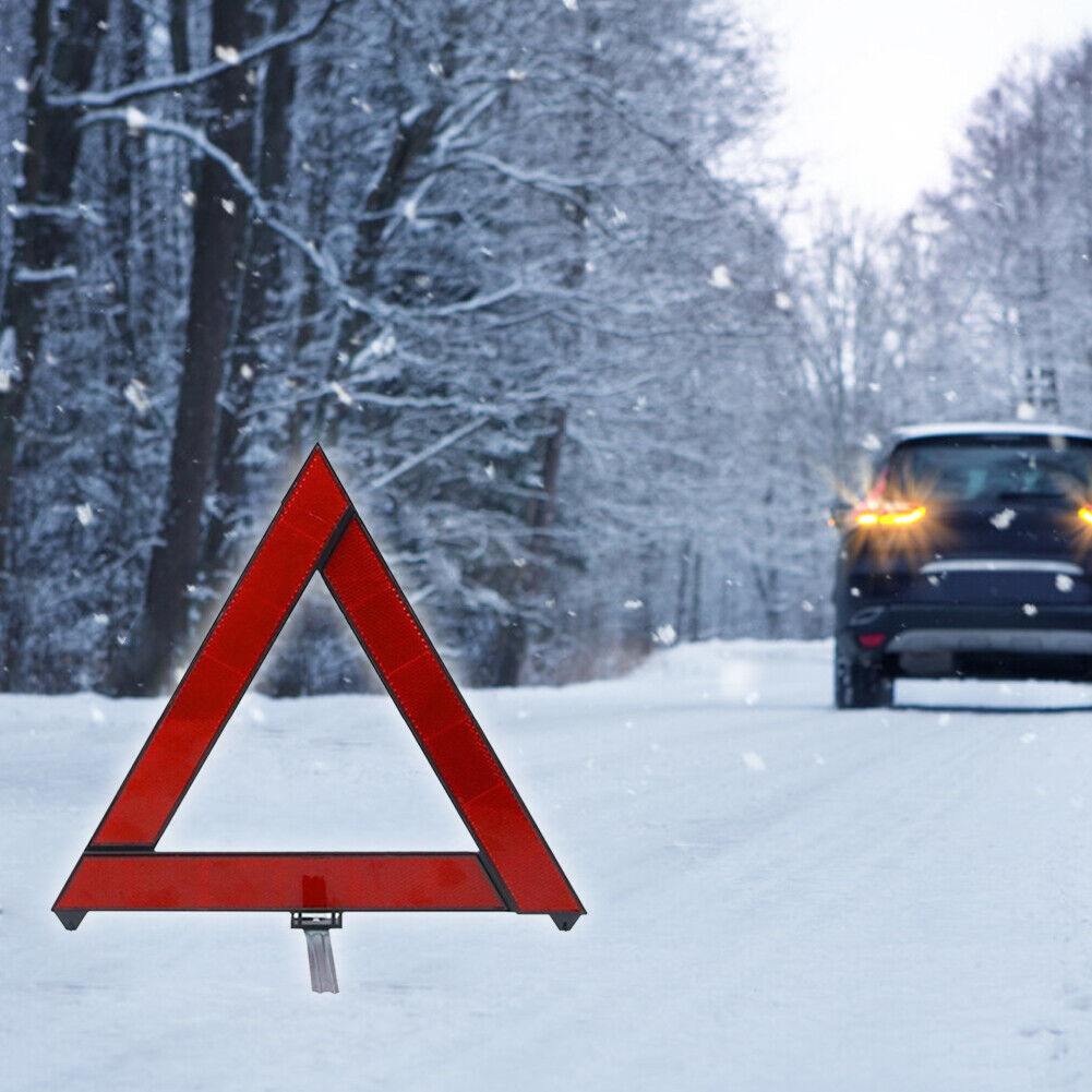 Car Emergency Breakdown Safety Warning Tripod Foldable Red Reflector Sign
