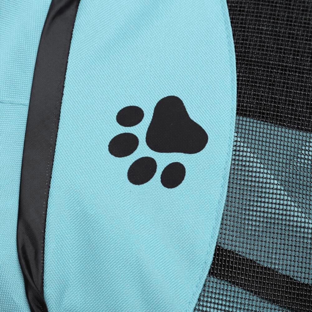 Claw Print Foldable Pet Cat Dog Tent House Guard Playpen Fence (Sky Blue)
