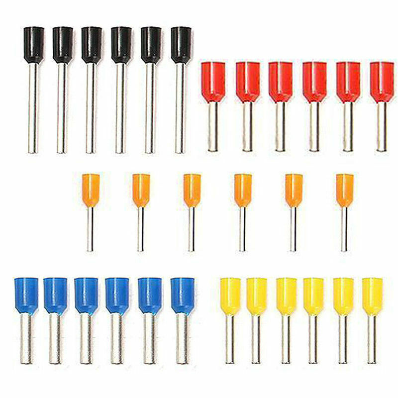 1020Pcs 22-14AWG Insulated Wire Coppers Crimp Connector Cord Pin End Terminal