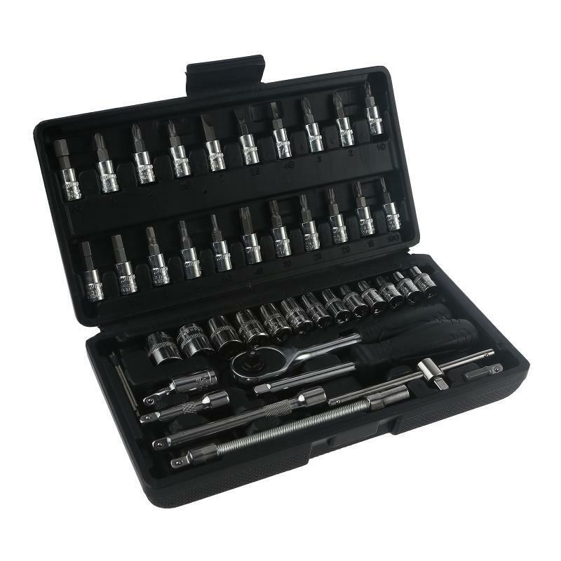 46 in 1 Socket Ratchet Wrench Set for Maintenaning Automotive Mechanical