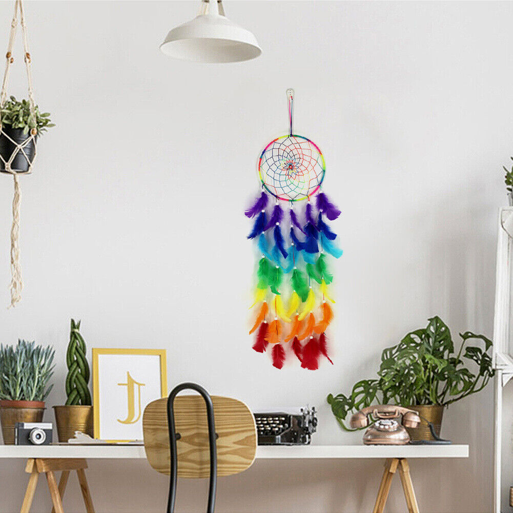 Colorful Feather Pendant Bohemia Style Tapestry Dream Catcher Wedding Gift
