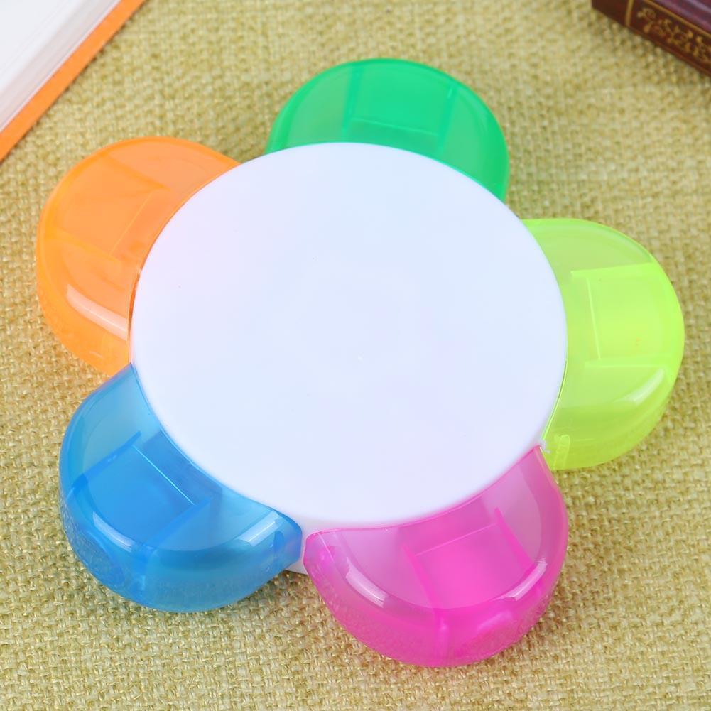 5 Colors Multi-Color Cute Sunflower Highlighter Pen Writing Painting Tools