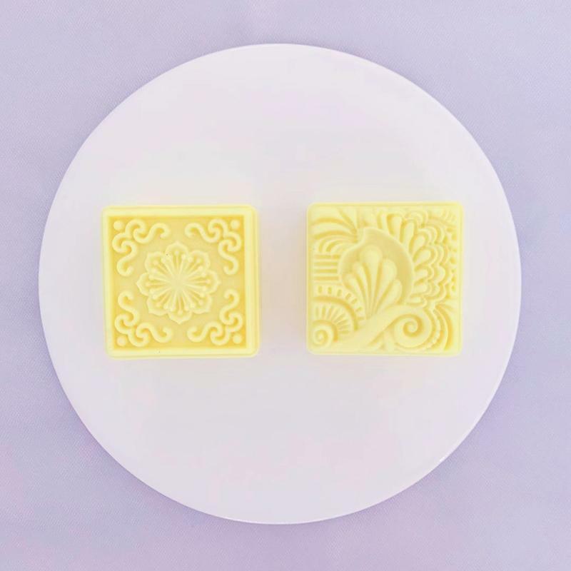 50g Square Mooncake Stamps Mooncake Cutters for Mid-Autumn Festival DIY Baking