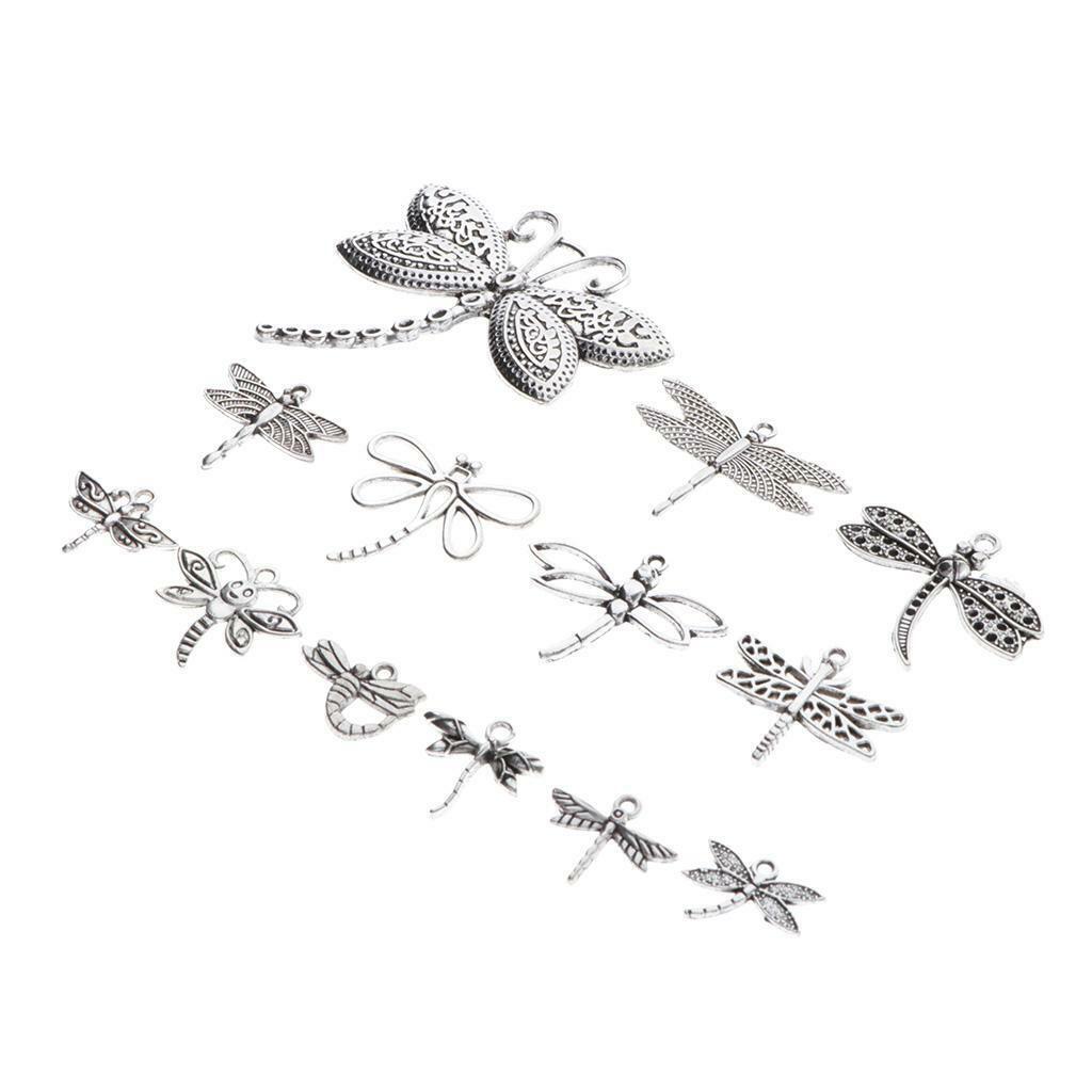 13x   Dragonfly Charms Pendants Jewelry Findings DIY Gifts Crafts