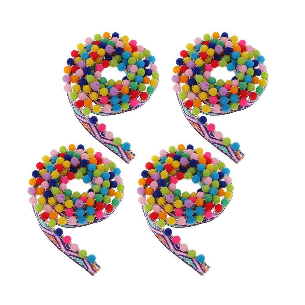 4pcs Multifunction Beaded   Ball Jacquard Ribbon Sewing ming
