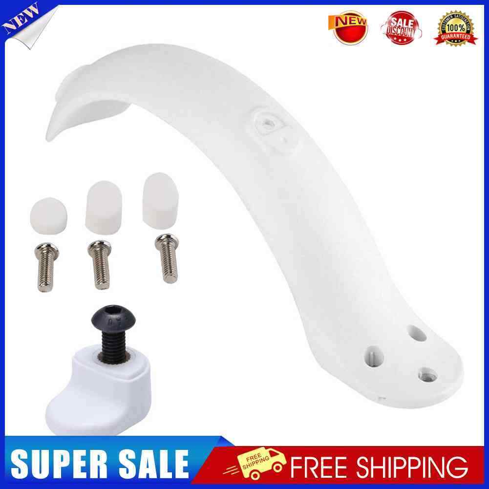 Electric Scooter Rear Fender with Screws Set ABS Mudguard for M365 (White)