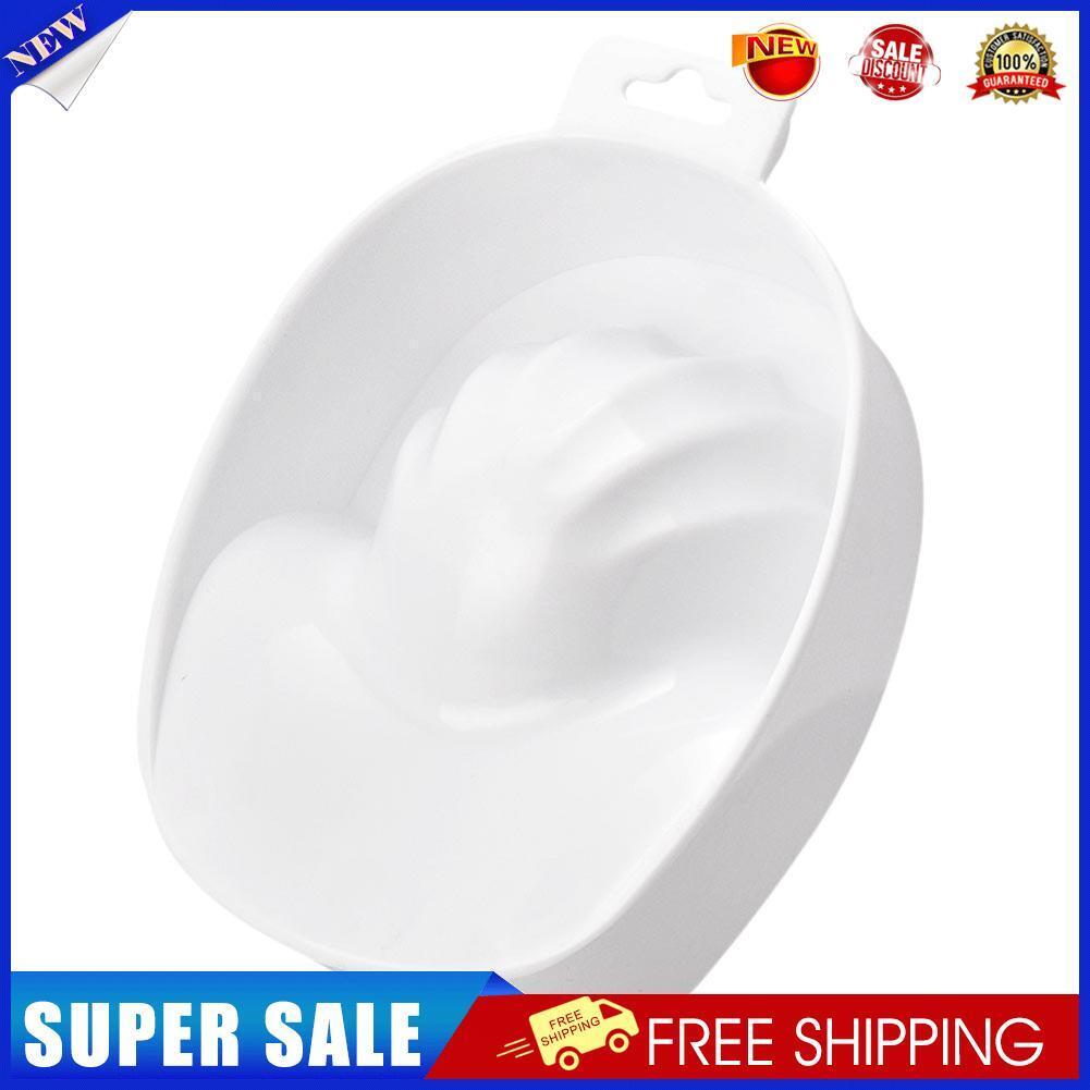 Nail Art Hand Wash Remover Soak Plastic Bowl Nail Bath Manicure Tool(White)