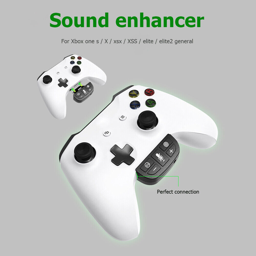 Game Controller Sound Enhancer Gamepad Headset Adapter for Xbox One S/X