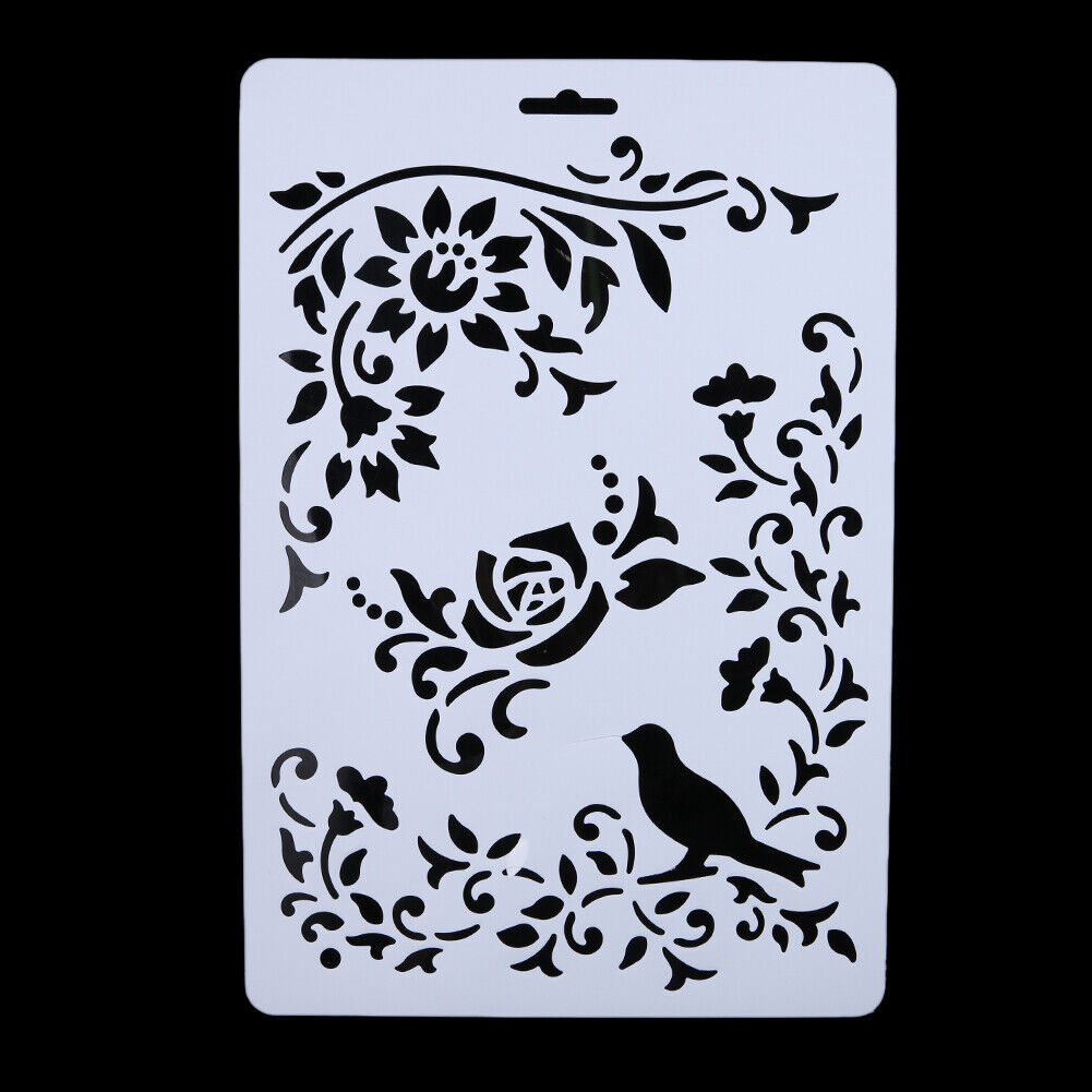 6x Layering Stencils  For Walls Painting Scrapbooking Embossing Paper