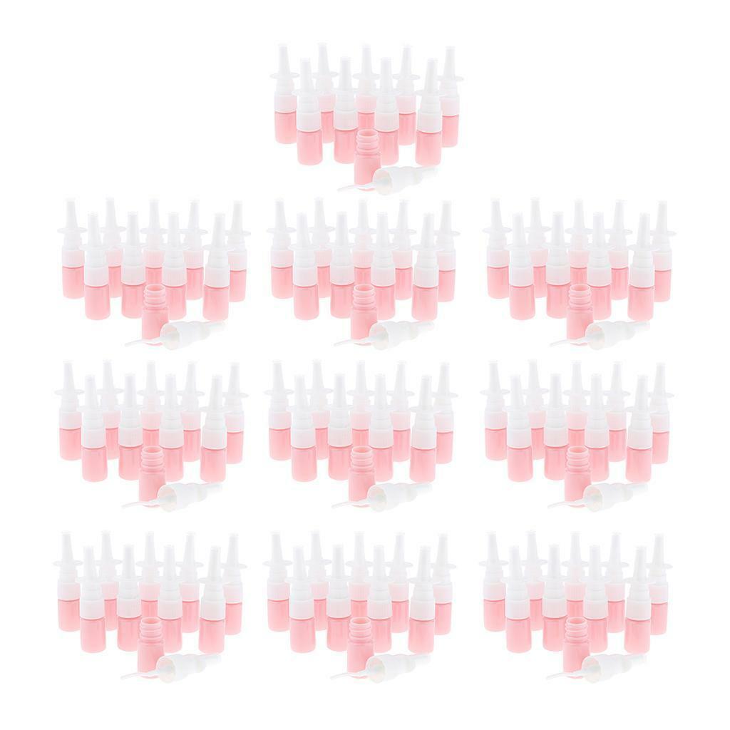 100Pcs 5ml Empty Plastic Nasal Spray Bottles Sprayers Container Dispensing