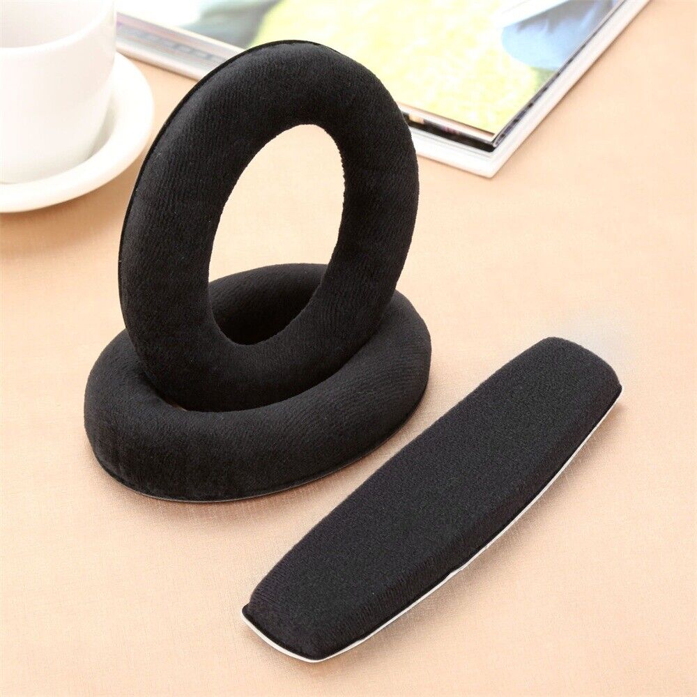 Soft foam and Velour Replacement Earpads With Headband Increase Comfort Level