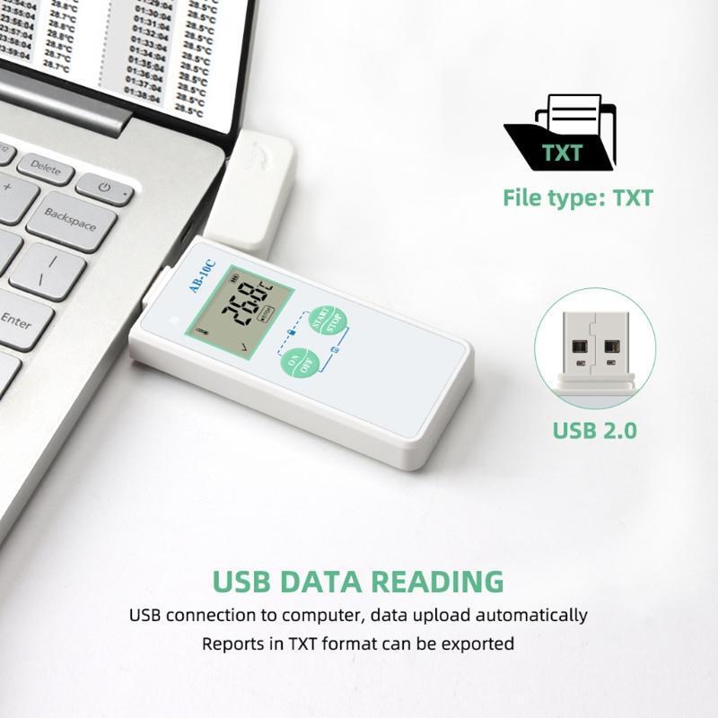 New AB-10C High Precision Digital USB Temperature Data Logger