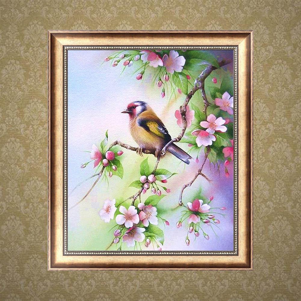 Frameless 5D Branch Bird Diamond Painting Embroidery DIY Craft Cross Stitch
