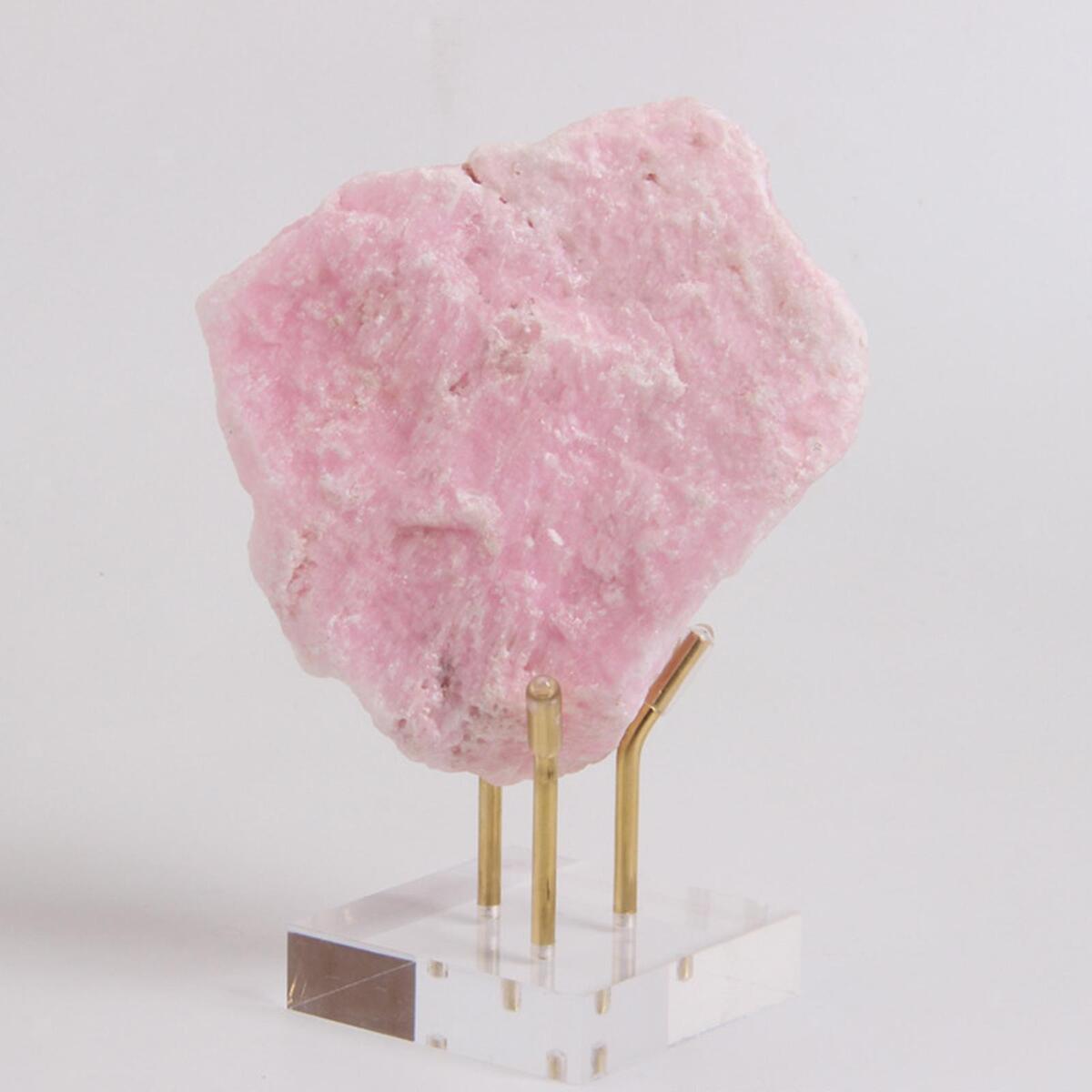 Metal Arm Display Stand 80x80mm Acrylic Base Home Decor for Minerals Agates