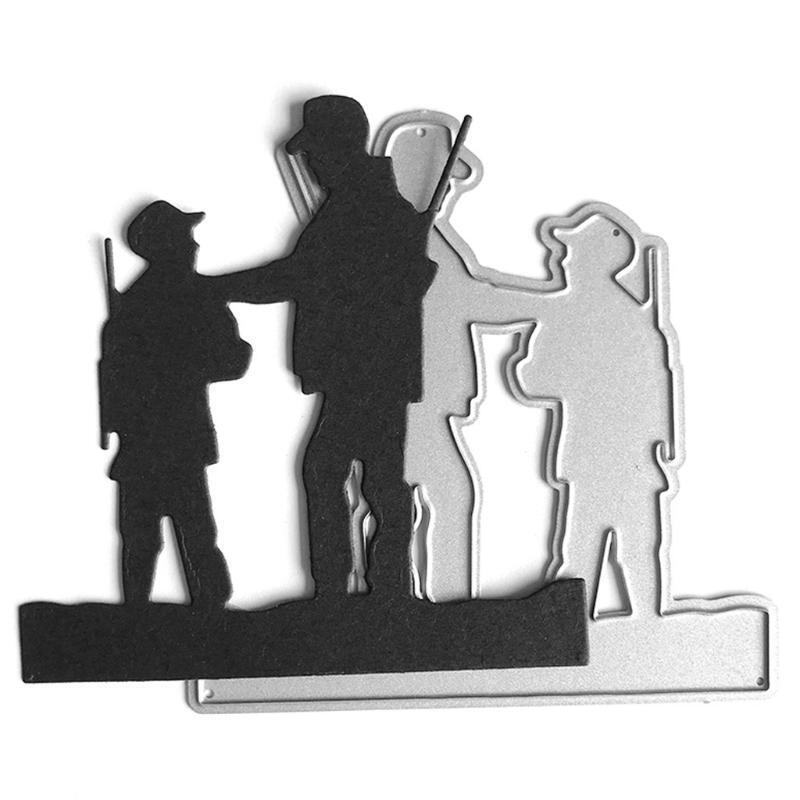 Dad and Son Mould Embossing Stencil DIY Printing Steel Mould for Album Making