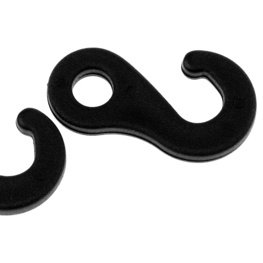 aternee 20Pieces Bungee Cord Hooks Elastic String Karabiner Shock Cord Snap Ends