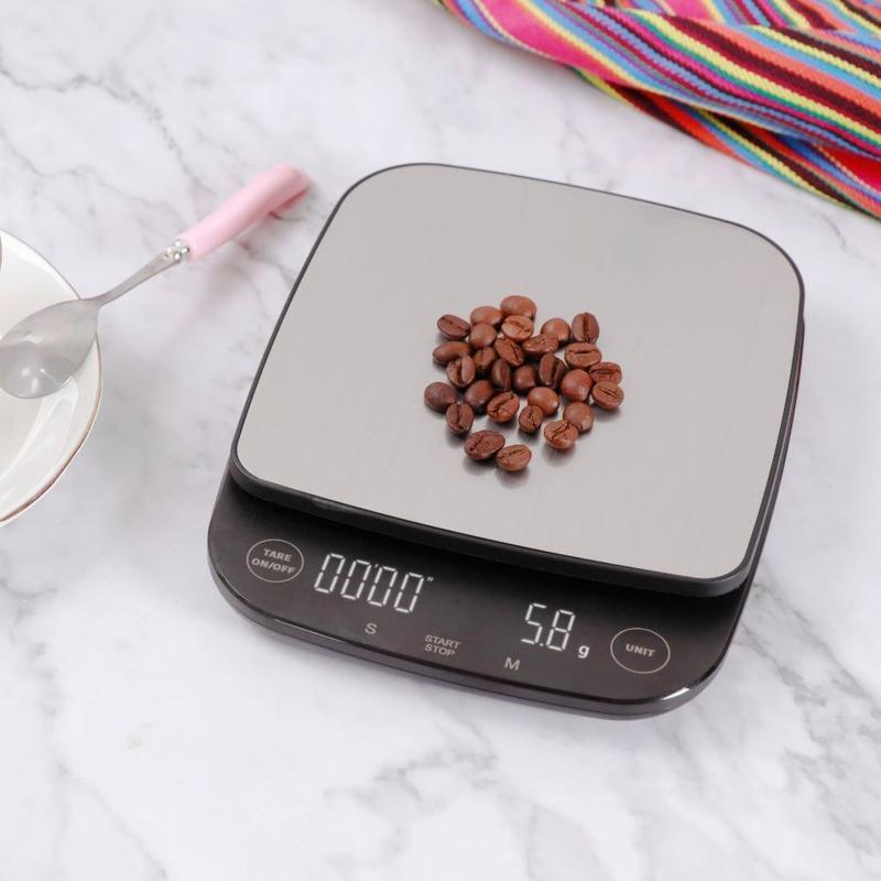 Multifunctional Electronic Scale Coffee Scale Stainless Steel Scale 3kg/ 0.1g