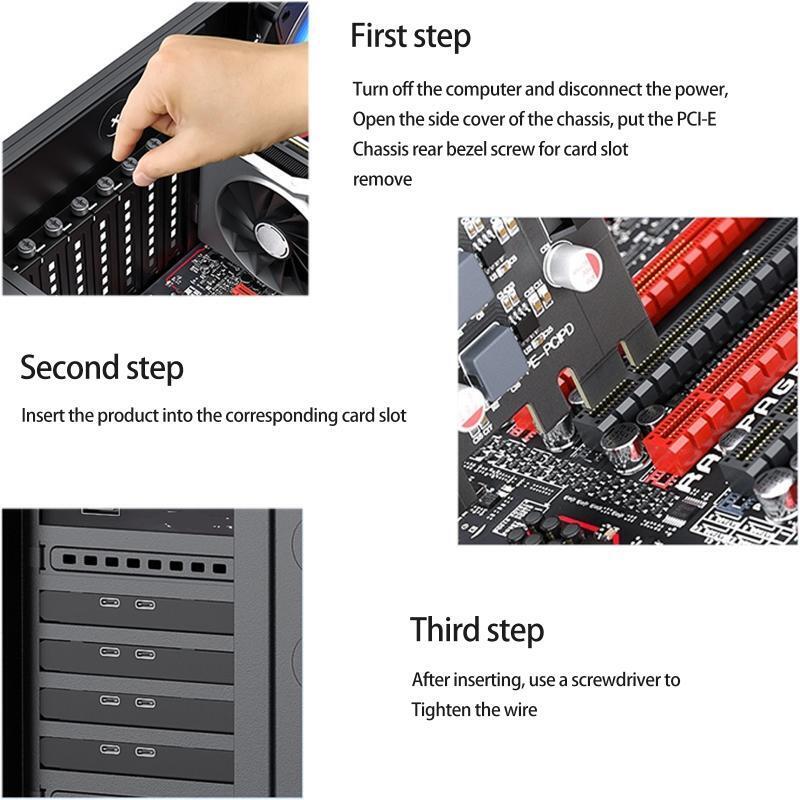 PCIE To Type-C 2 Port Expansion Card PCIE Riser Fast Charging PD 20W Type C Card