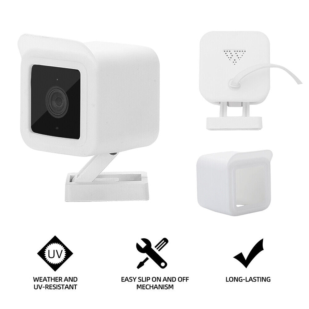 2pcs Waterproof Case for Wyze Cam V3 Security Camera Cover Skin (White)