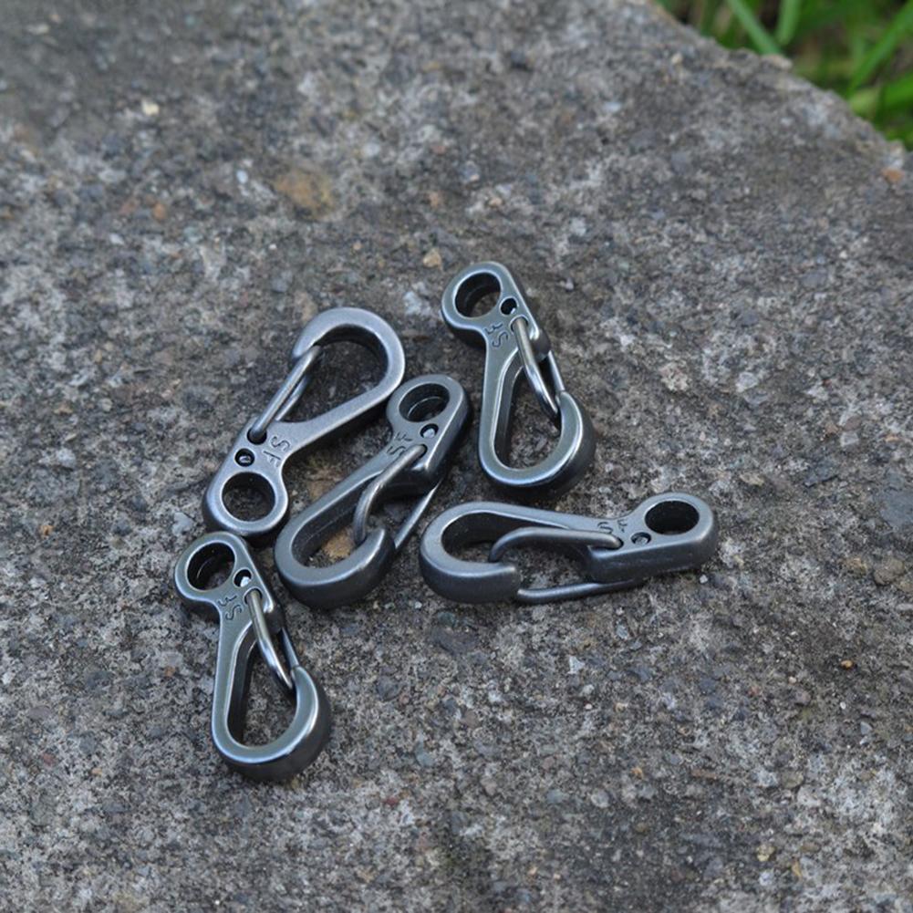 Mini Carabiner Keychain Outdoor Climbing Spring Buckle EDC Tool (Grey)