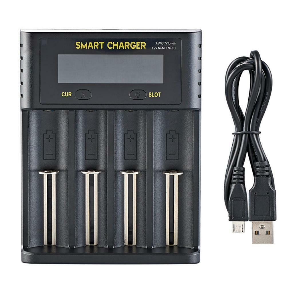 Batteries Charger 4 Slot Fast Charging for  Batteries 18650 25500 AA