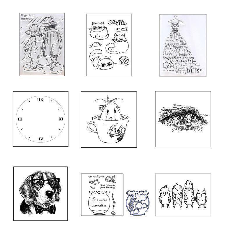 Exquisite Sweet Couple Clear Silicone Stamp Decorative Transparent Stamp Seal