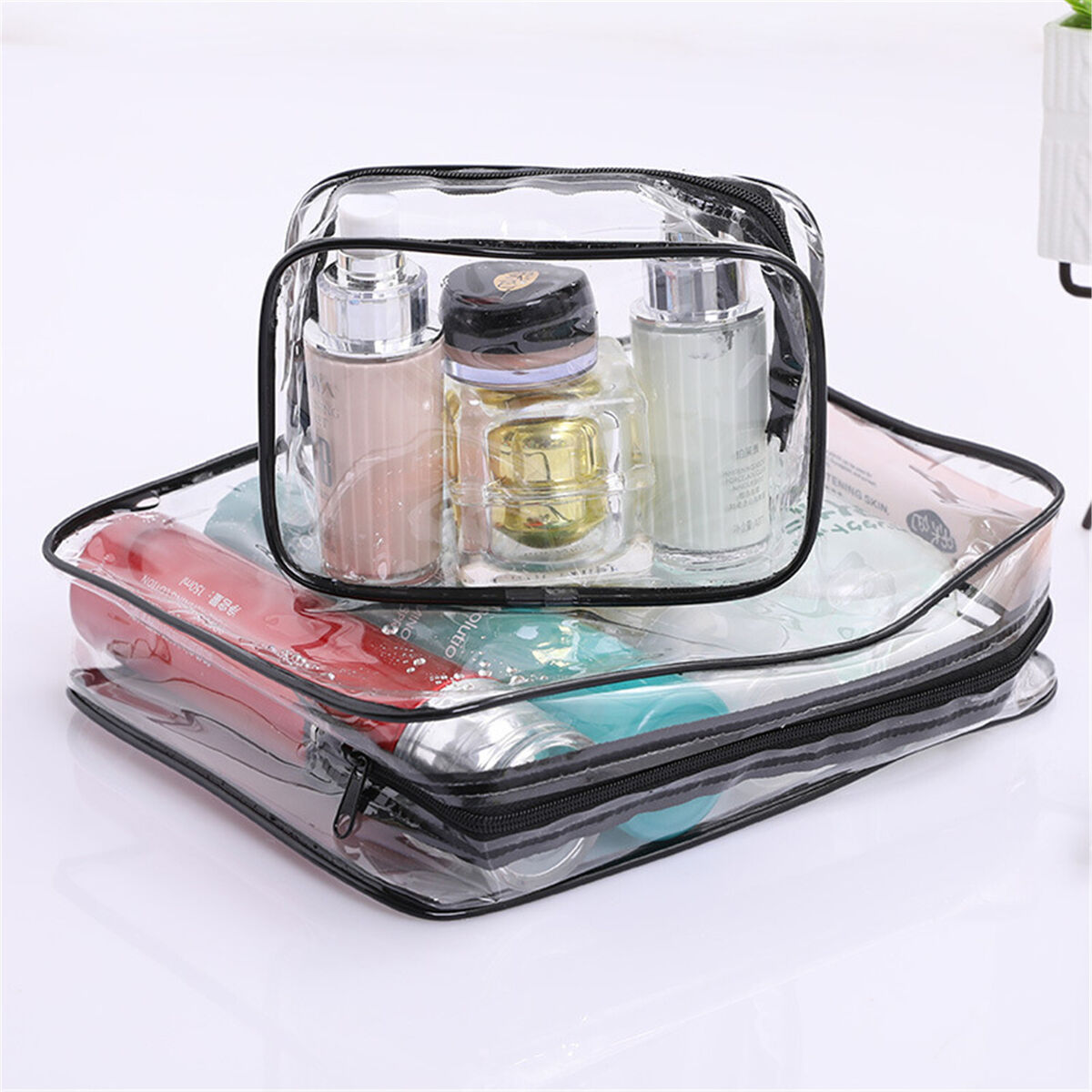 PVC Storage Pouch Waterproof Cosmetic Bags Toiletry Bag Transparent Makeup Case