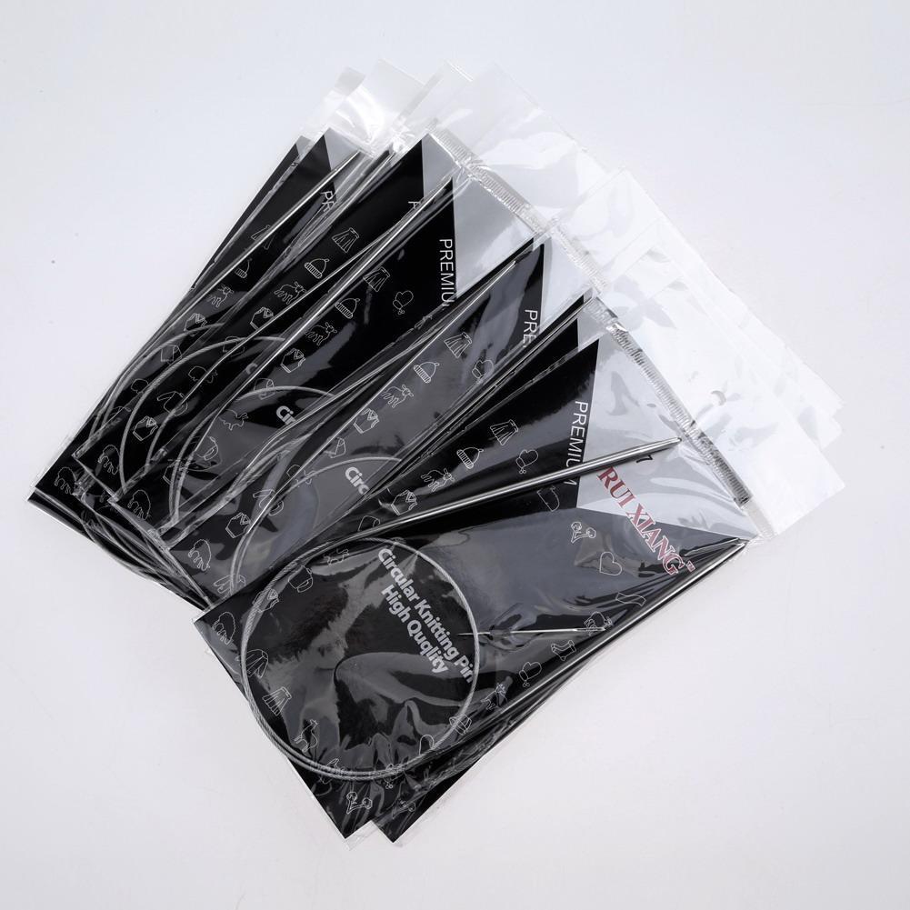 11pcs 26" 65cm Stainless Steel Circular Knitting Needles Size 6-16