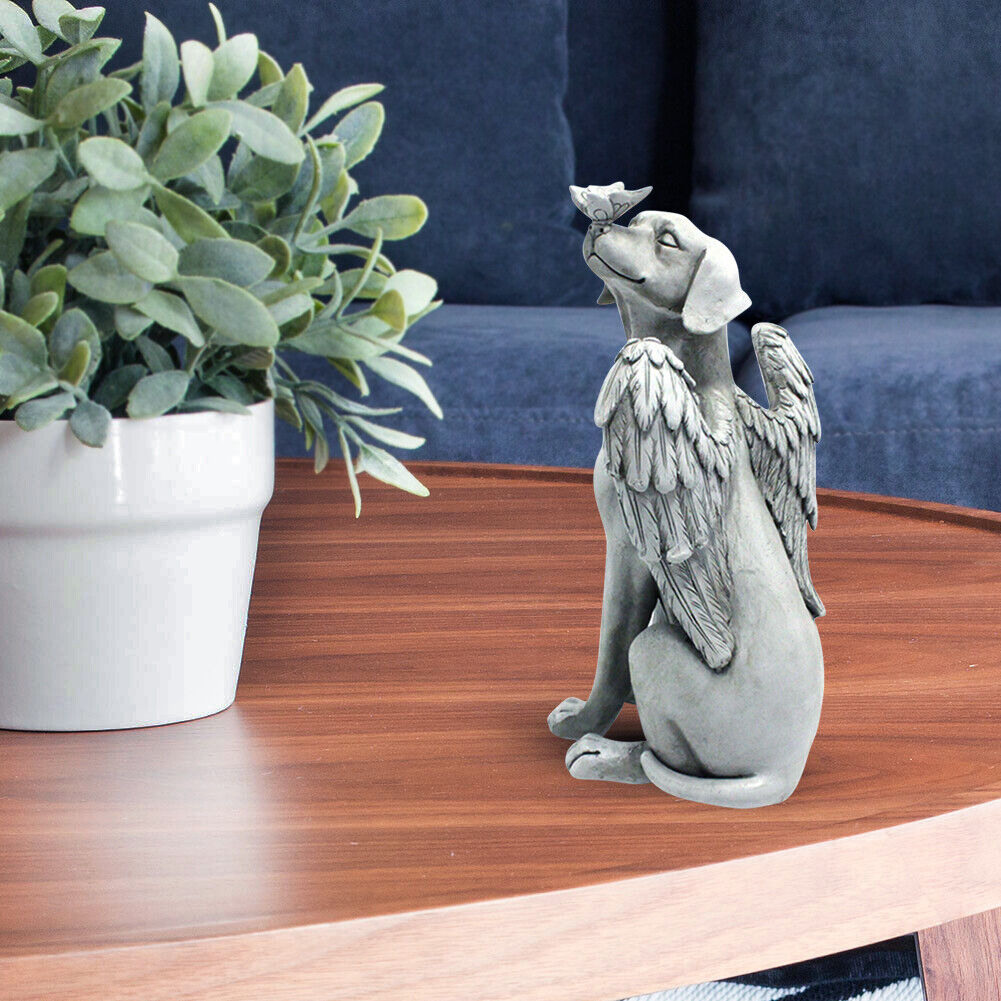 Angel Dog Garden Statue Gift Home Outdoor Decoration Courtyard Accessories
