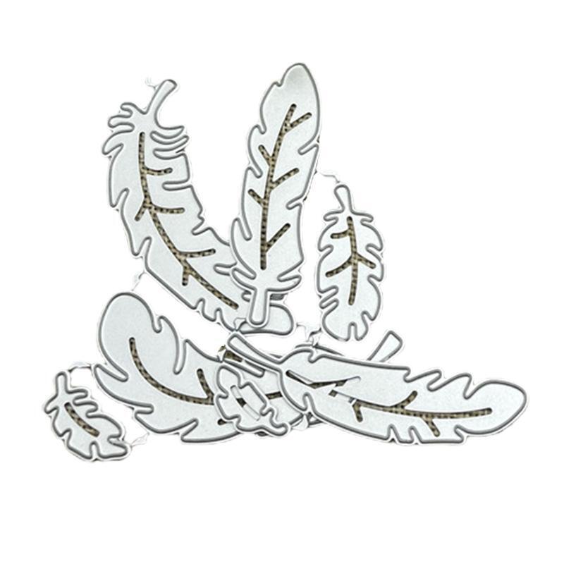 Feathers Metal Cutting Dies Scrapbooking Stencil Die Cuts Card Embossing Album