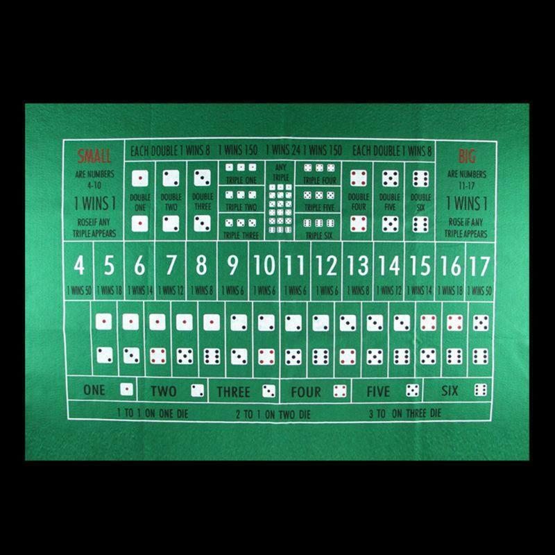 Flannel 21 Points Dice Table Mat TX Hold'em Tablecloth Casino Family Party