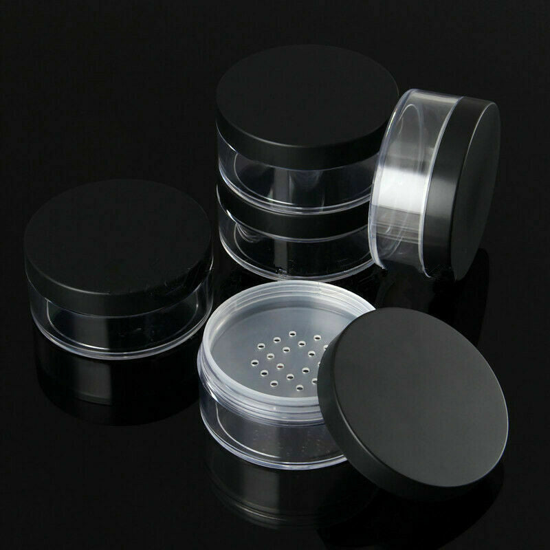 Refillable 50g Plastic Loose Powder Jar Sifter Empty Cosmetic Makeup Container