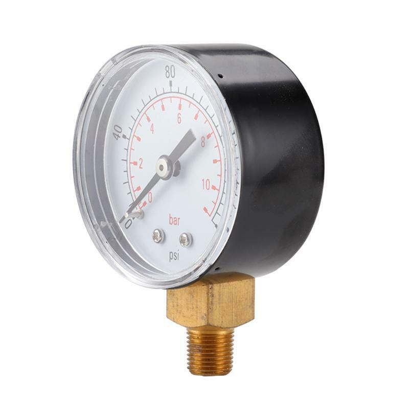 Water Pressure Dial Hydraulic Pressure Gauge Meter Manometer 1/8" NPT Thread