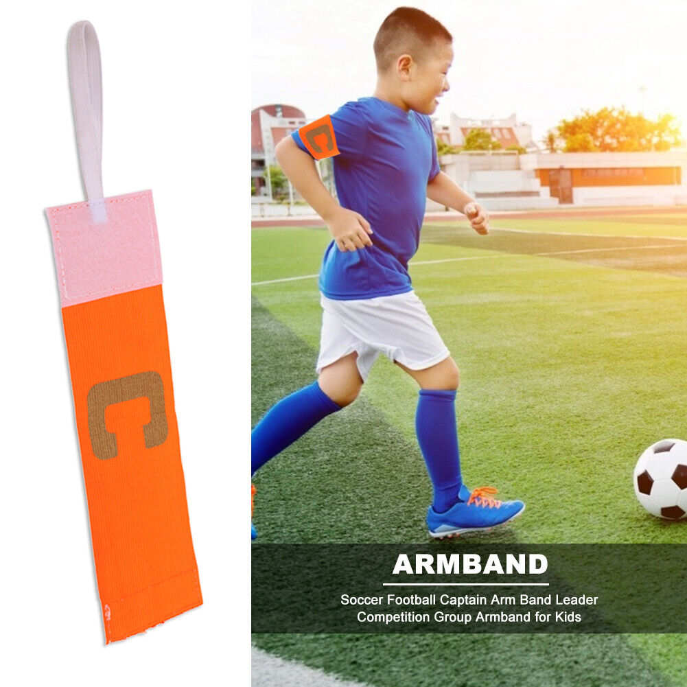 Kids Soccer Football Captain Arm Band Leader Competition Armband (Orange)