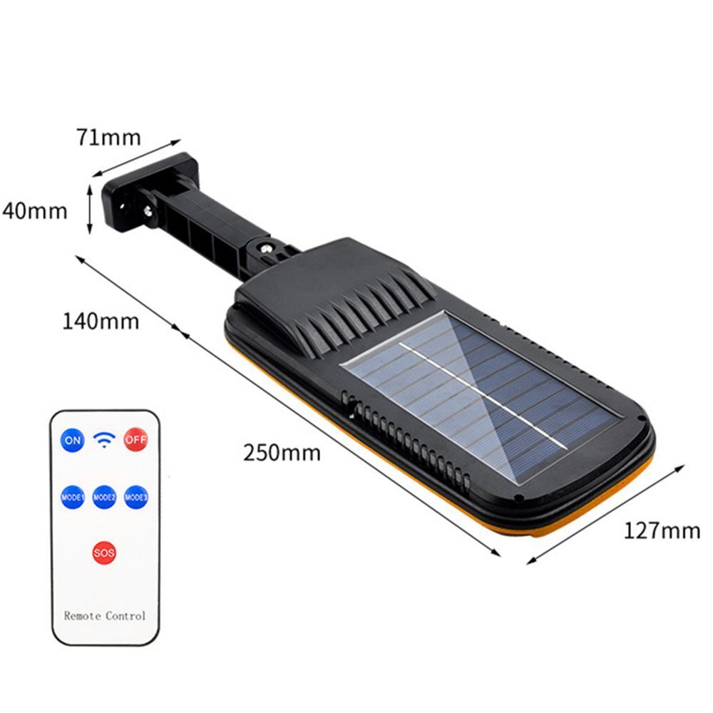 Light Smart Remote Control PIR Motion Sensor Lamp 160 LED Solar Street Light