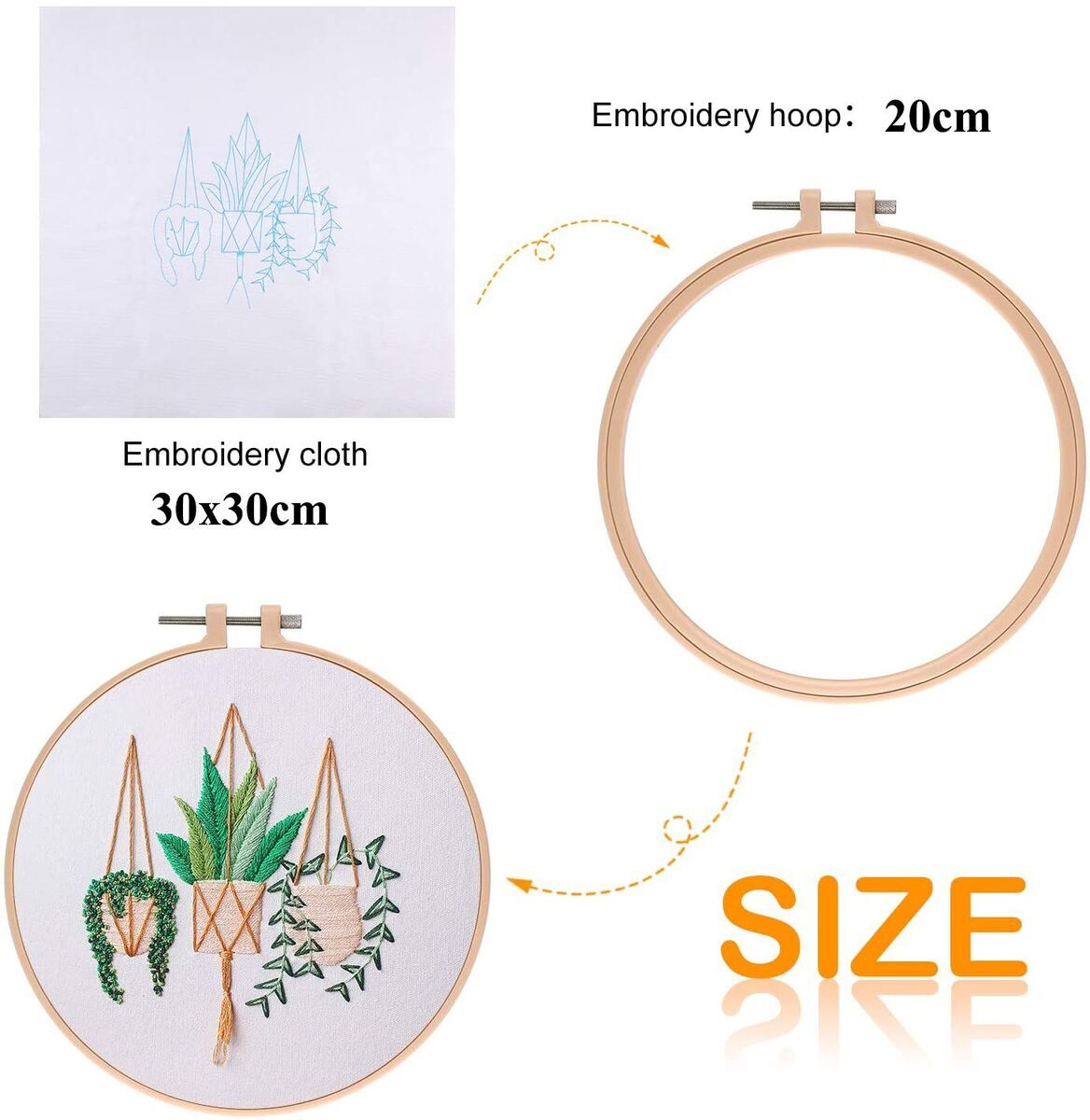 Decoration Embroidery Kit Cross Stitch Cloth Threads Tools DIY Starter Suits