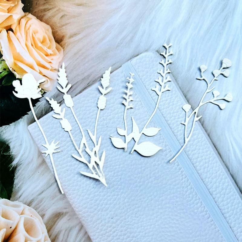Blossom Flower Grass Metal Cutting Dies Wild Plants Embossing Stencil Template