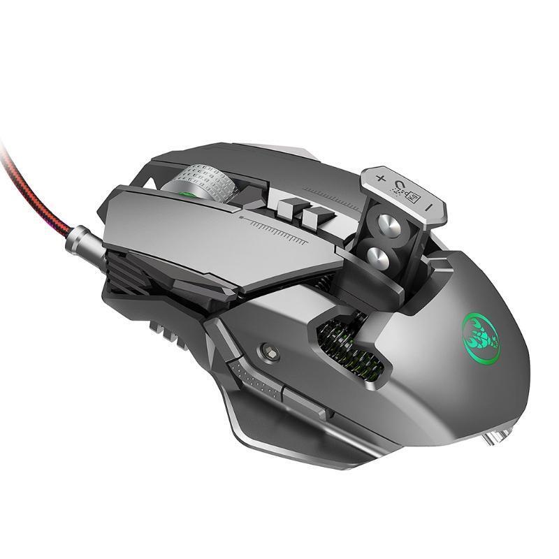 Wired Gaming Mouse 6400DPI Programmable Cool Light for Students Friends Playing