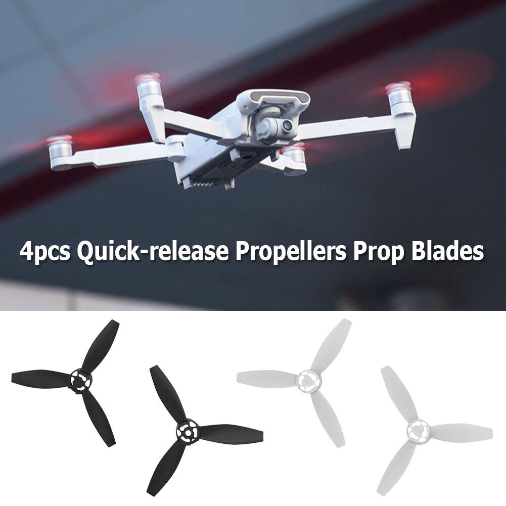 4pcs Propellers Quick Release Prop Blade for Parrot Bebop 2 (Black+White)