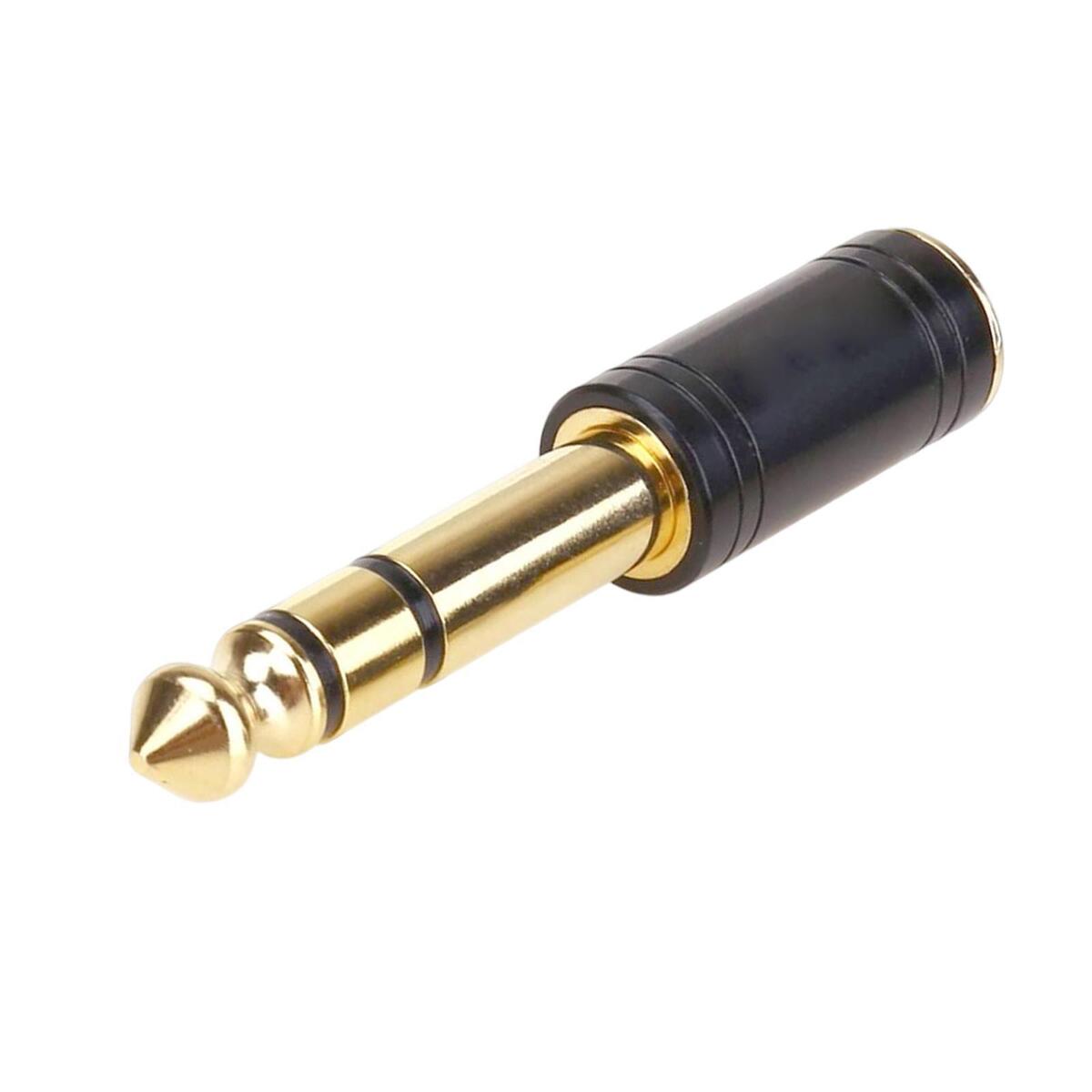 Headphone Adapter Stereo 6.35mm Male 1/4 inch to 3.5mm Female 1/8 inch