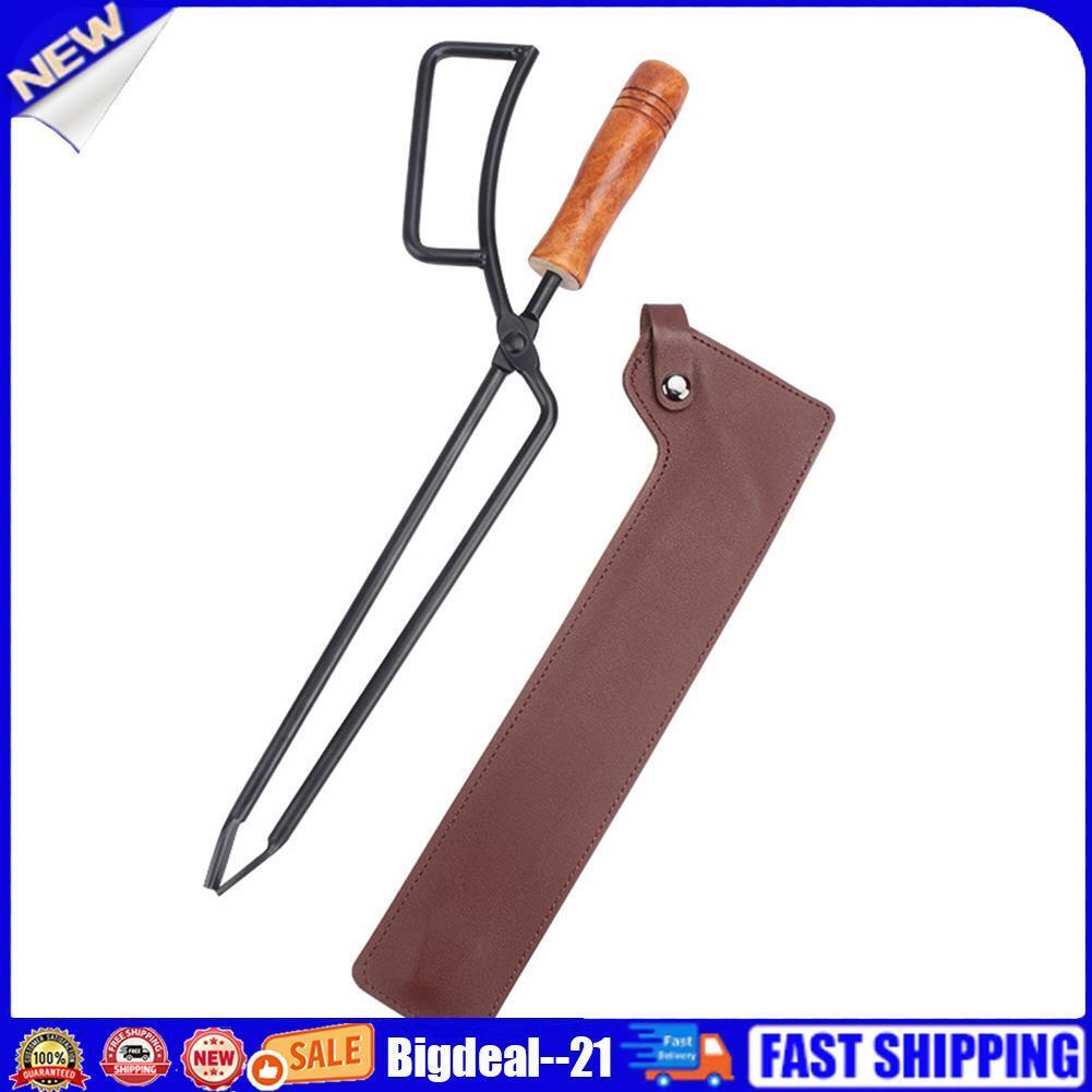 Barbecue Charcoal Clip Wood Grabber Outdoor Camping BBQ Cooking Fire Tongs